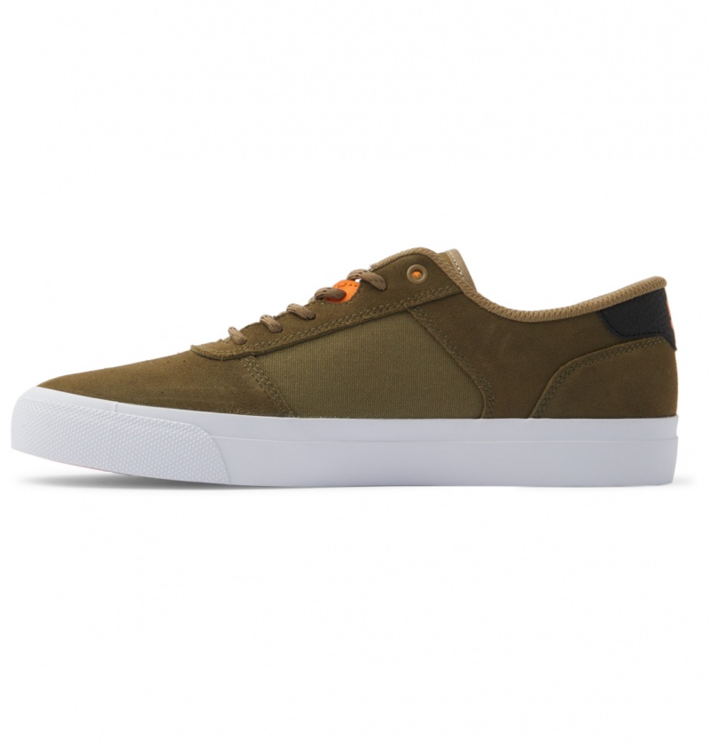 Olive Camo DC Shoes Teknic - Leather Shoes | NFH-280379