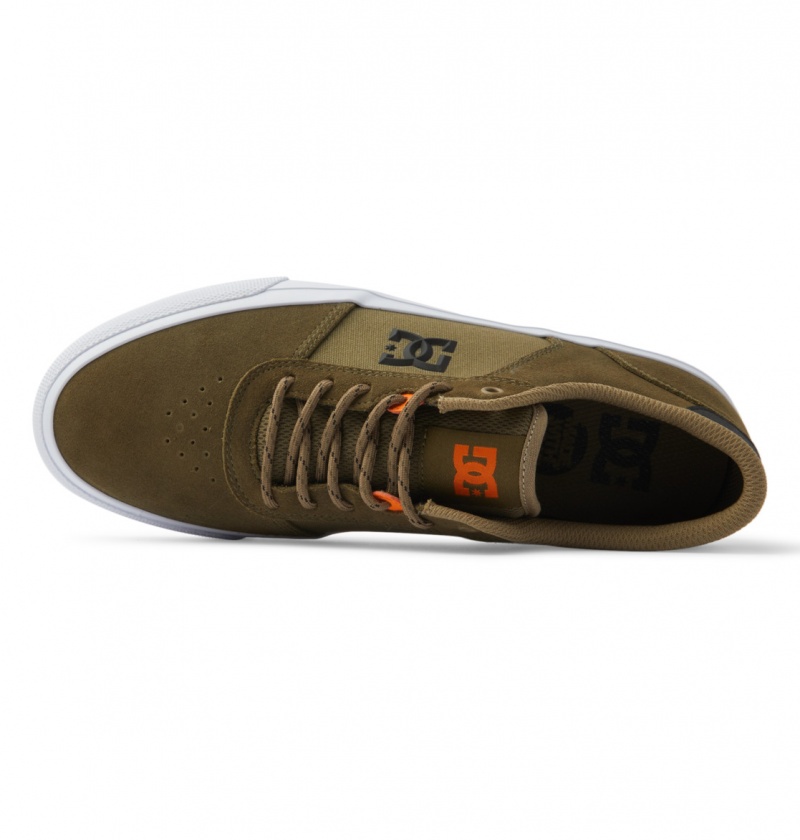 Olive Camo DC Shoes Teknic - Leather Shoes | NFH-280379