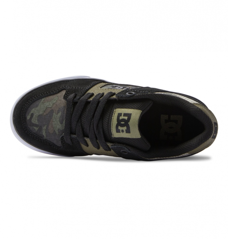 Olive Camouflage DC Shoes Pure - Leather Shoes | ZJC-584029