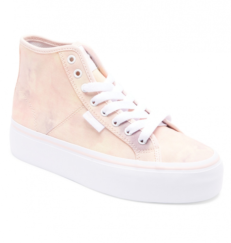 Peach Parfait DC Shoes Manual Hi Platform - High-Top Shoes | CUM-628350