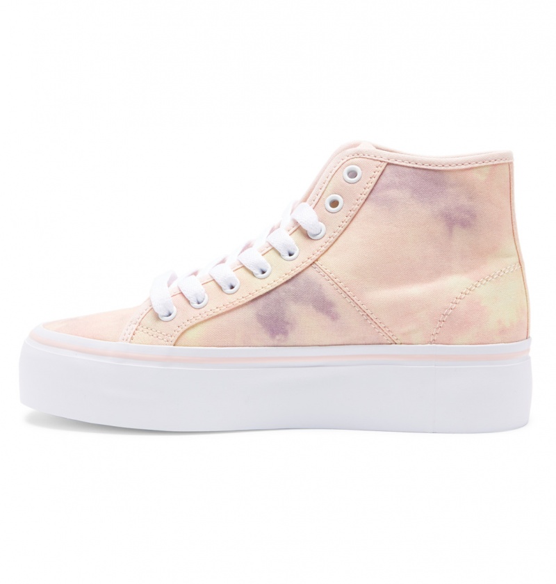 Peach Parfait DC Shoes Manual Hi Platform - High-Top Shoes | CUM-628350