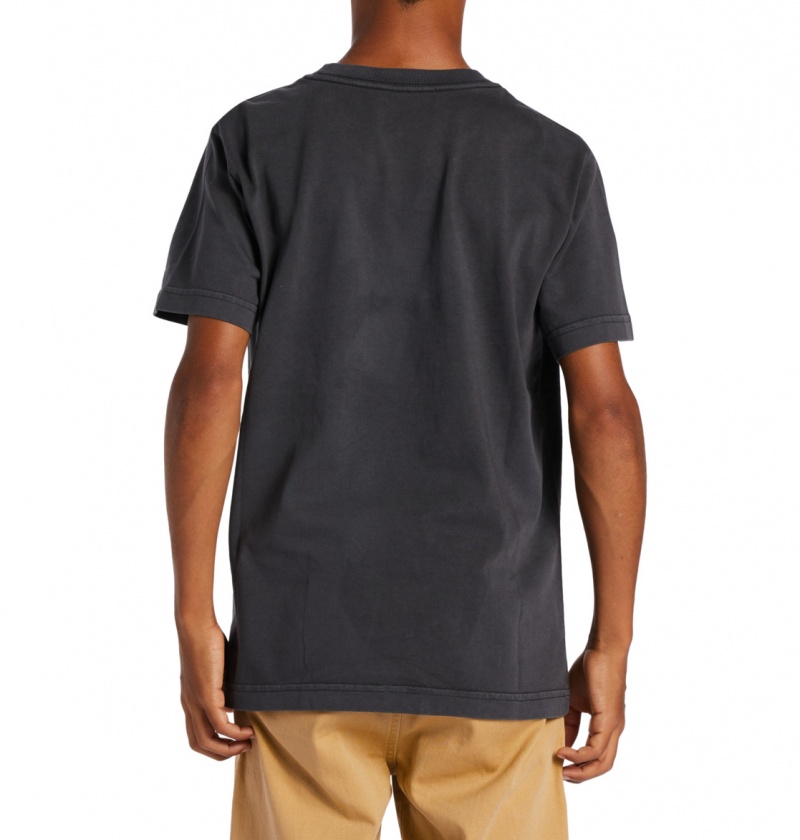 Pirate Black Enzyme Wash DC Shoes Tuition - T-Shirt 10-16 | PZQ-690843