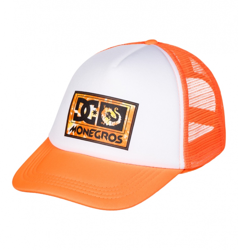 Shocking Orange DC Shoes x Monegros - Trucker Cap | TVL-423158