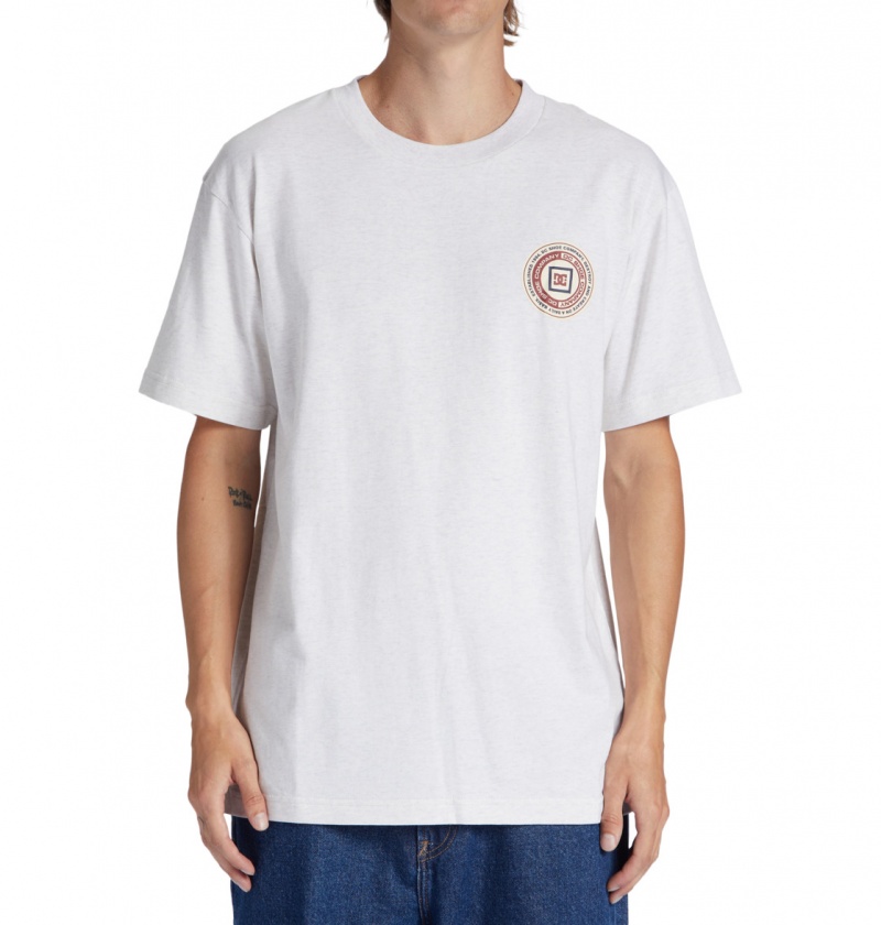 Snow Heather DC Shoes Old Head - T-Shirt | DQO-962415