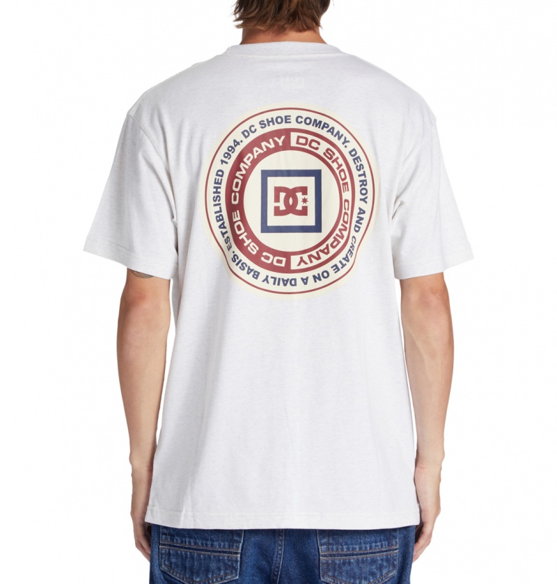 Snow Heather DC Shoes Old Head - T-Shirt | DQO-962415