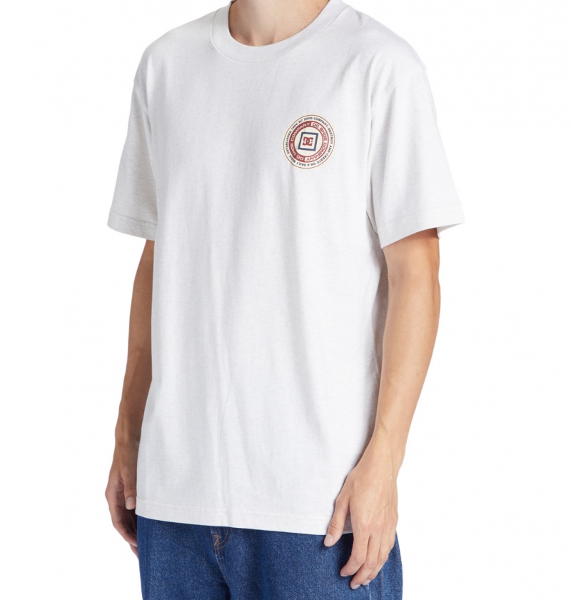 Snow Heather DC Shoes Old Head - T-Shirt | DQO-962415