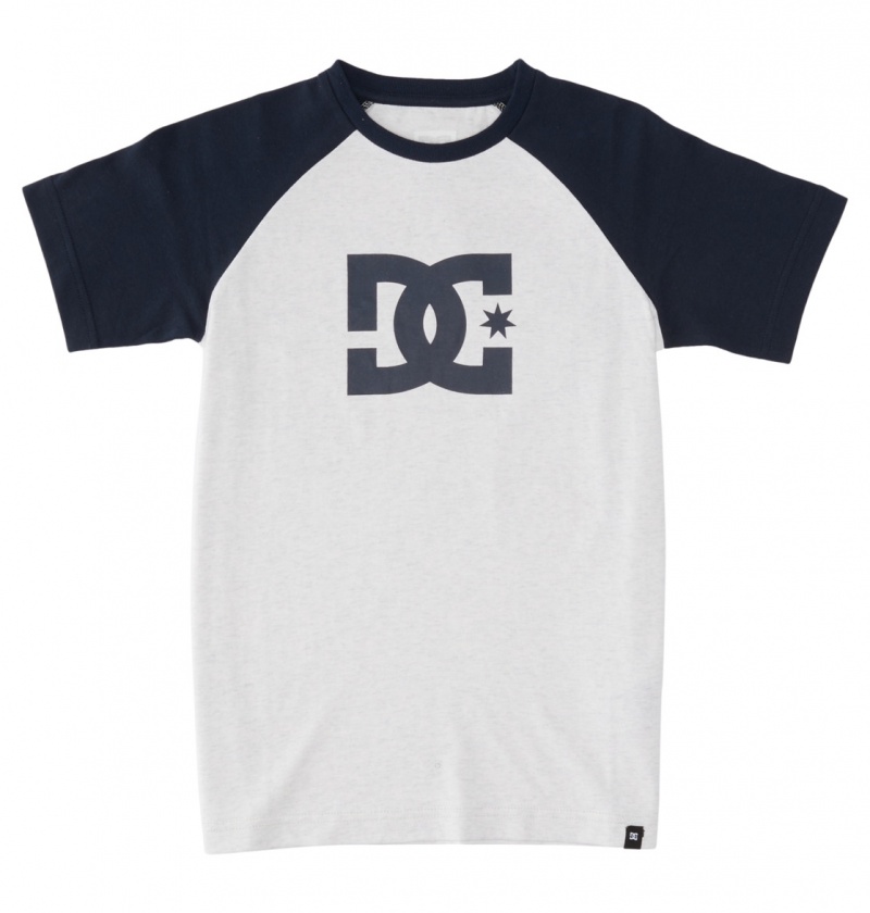 Snow Heather / Navy Blazer DC Shoes DC Star - T-Shirt | ZEK-360958