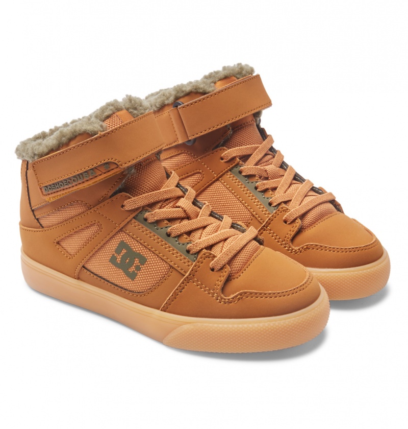 Wheat DC Shoes Pure High WNT - Winter High-Top Boots | BJG-536492