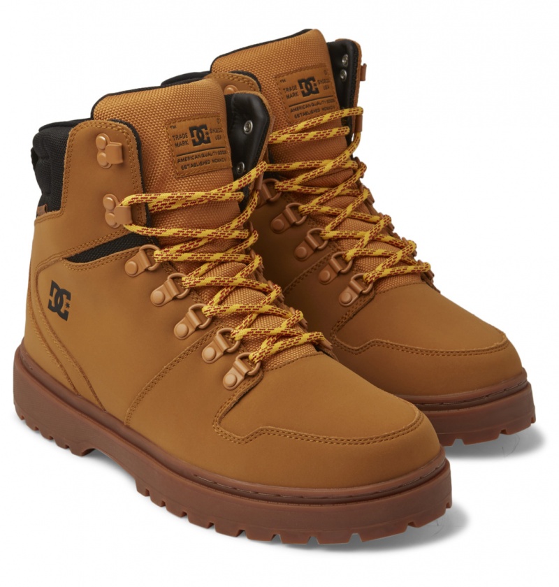 Wheat / Black DC Shoes Peary Tr - Leather Boots | HWI-840235