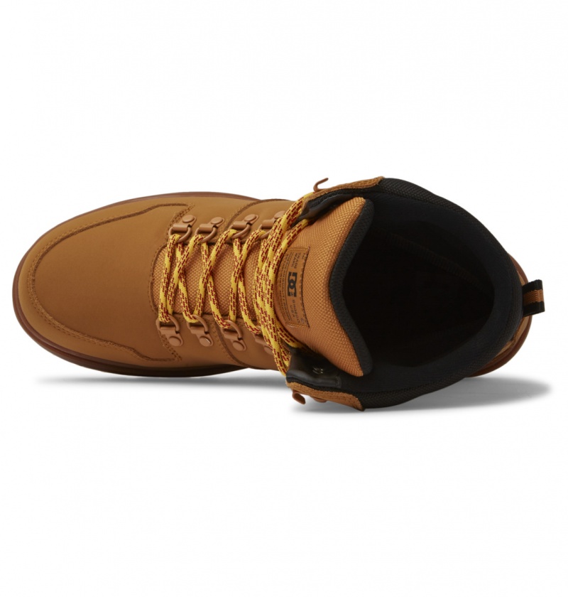 Wheat / Black DC Shoes Peary Tr - Leather Boots | HWI-840235