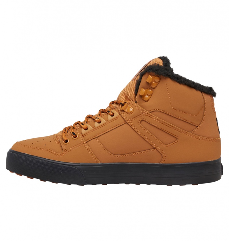 Wheat / Black DC Shoes Pure High WNT - Winter High-Top Boots | HEV-650482