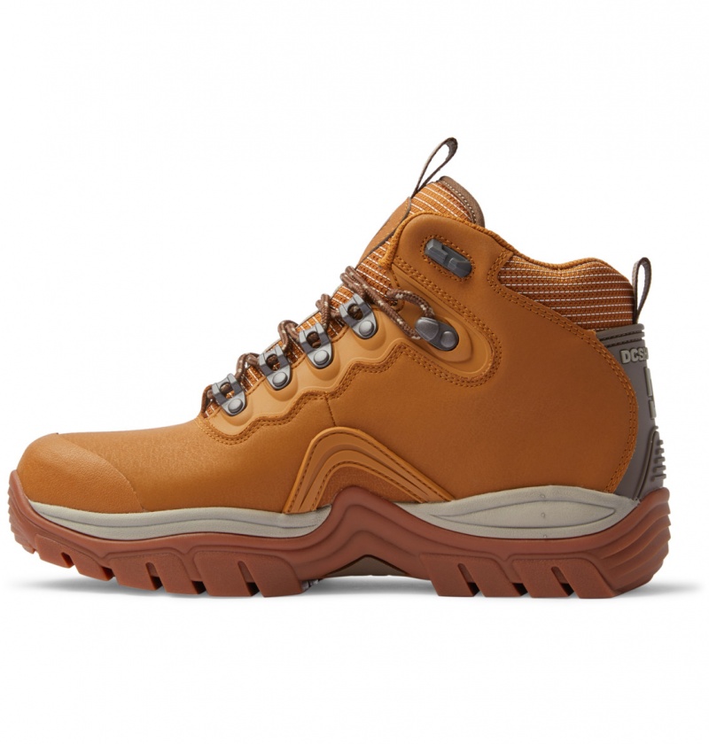 Wheat / Dk Chocolate DC Shoes Navigator - Leather High Top Boots | AWP-392640