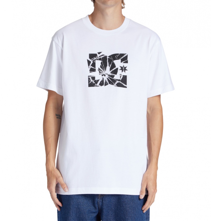 White DC Shoes Crushed Glass - T-Shirt | ZDC-968431