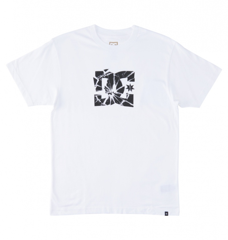 White DC Shoes Crushed Glass - T-Shirt | ZDC-968431