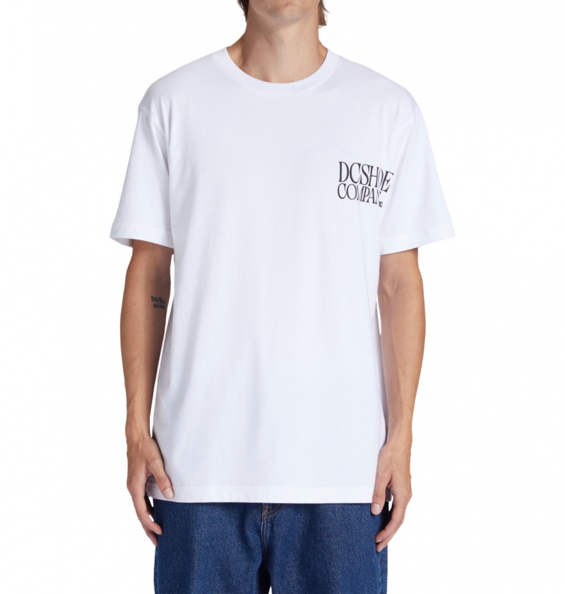 White DC Shoes Decline - T-Shirt | LNV-075831