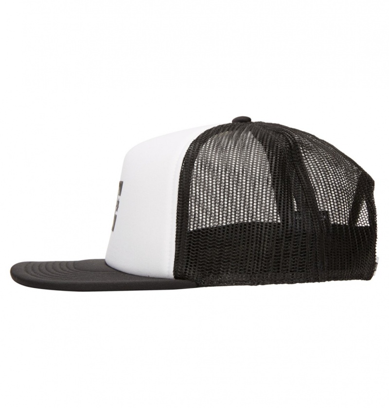 White / Black DC Shoes Gas Station - Trucker Cap 8-16 | HVL-627053