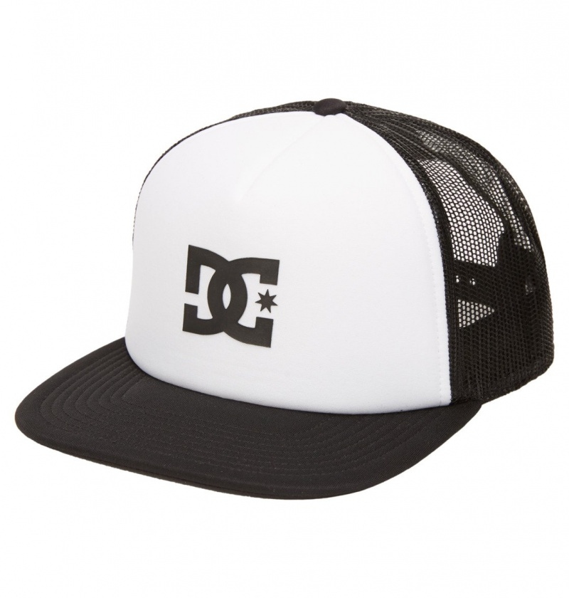 White / Black DC Shoes Gas Station - Trucker Cap 8-16 | HVL-627053