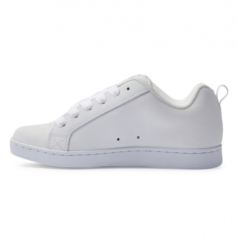 White / M Silver DC Shoes Court Graffik - Shoes | PFG-897416