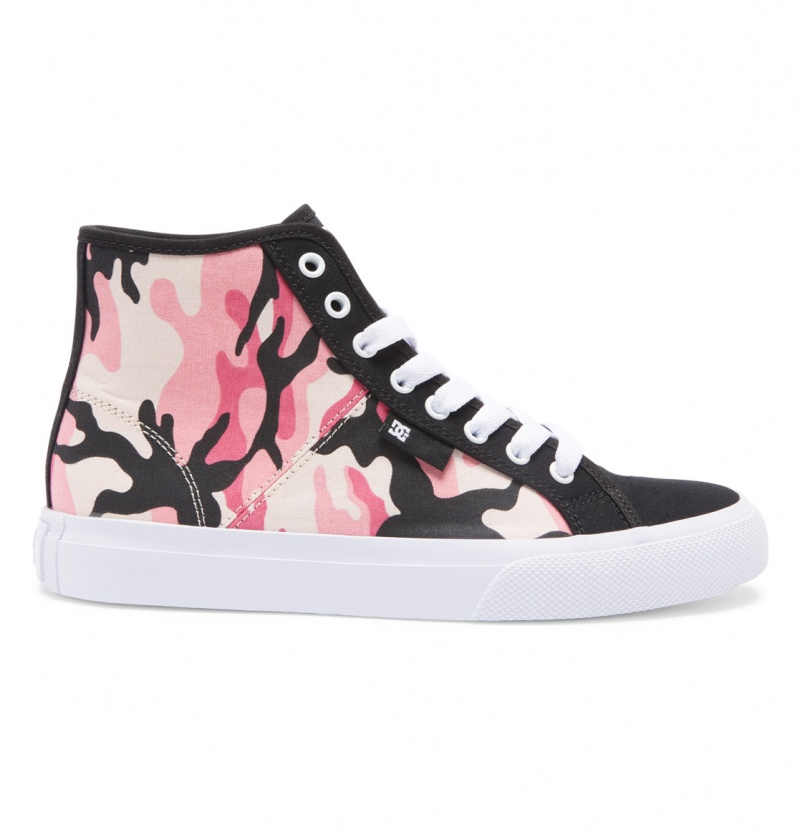 White / Pink Camo DC Shoes Manual - High-Top Shoes | RZO-963527