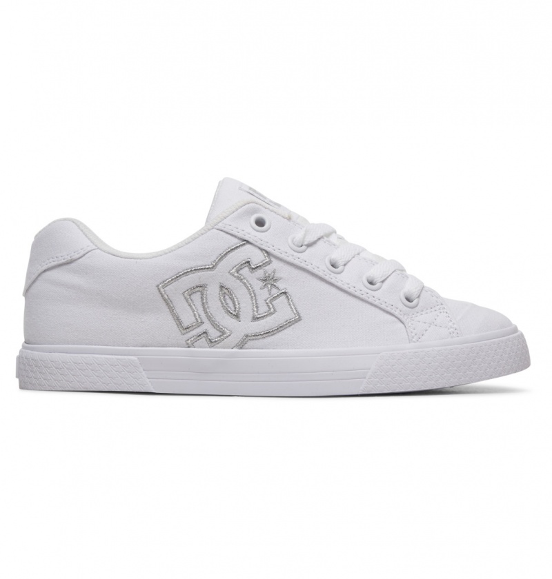 White / Silver DC Shoes Chelsea Tx - Shoes | EVA-809234