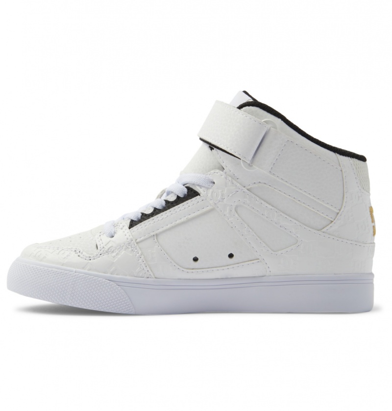 White / Silver DC Shoes Pure Hi SE - High-Top Shoes | YST-463150