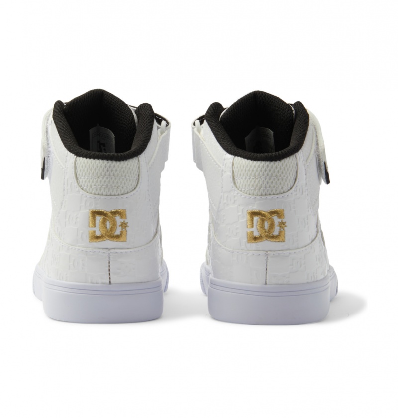 White / Silver DC Shoes Pure Hi SE - High-Top Shoes | YST-463150