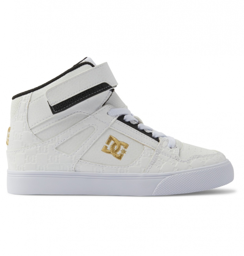 White / Silver DC Shoes Pure Hi SE - High-Top Shoes | YST-463150