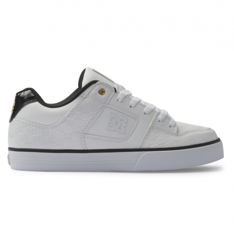 White / Silver Sparkle DC Shoes Pure Se Sn - Shoes | AQN-084239